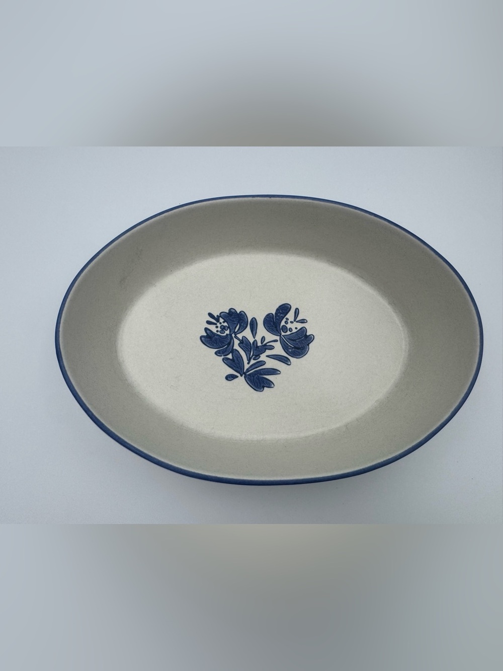 Pfaltzgraff Yorktowne Oval Baking Dish 241 Blue Floral‎ Stoneware USA